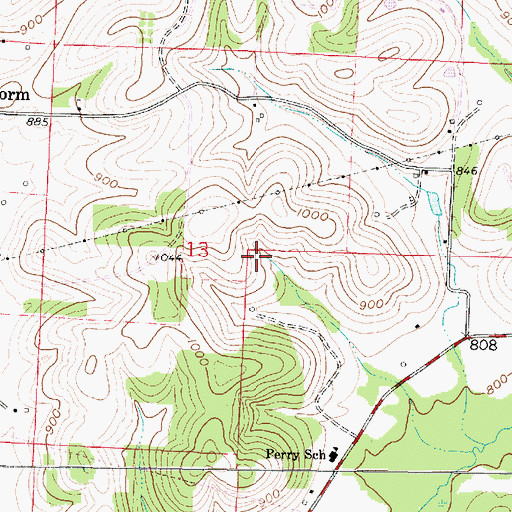 Topographic Map of Township of Perry, OH