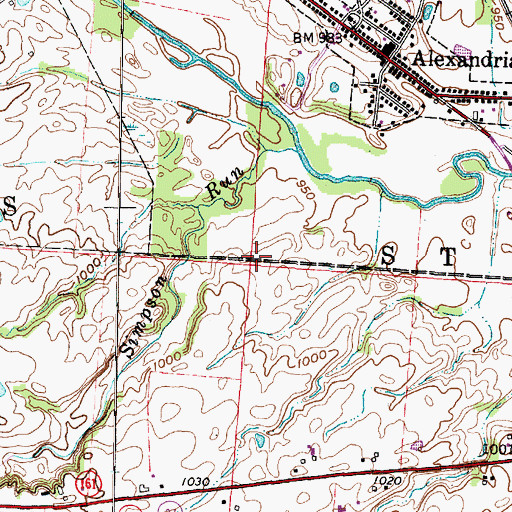 Topographic Map of Township of Saint Albans, OH