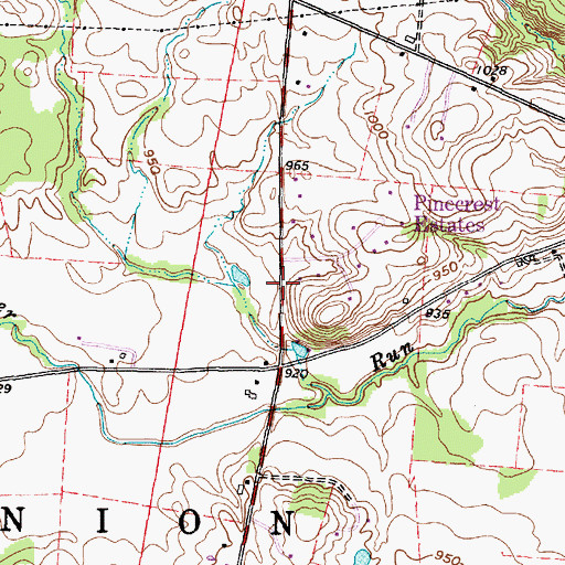 Topographic Map of Township of Union, OH