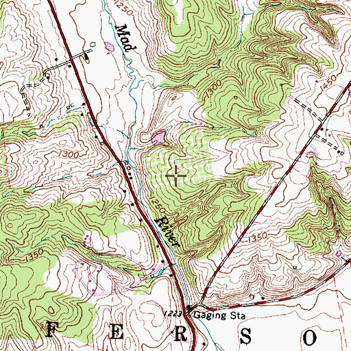 Topographic Map of Township of Jefferson, OH