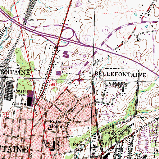 Topographic Map of Township of Lake, OH