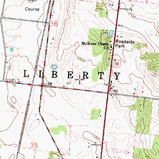 Topographic Map of Township of Liberty, OH