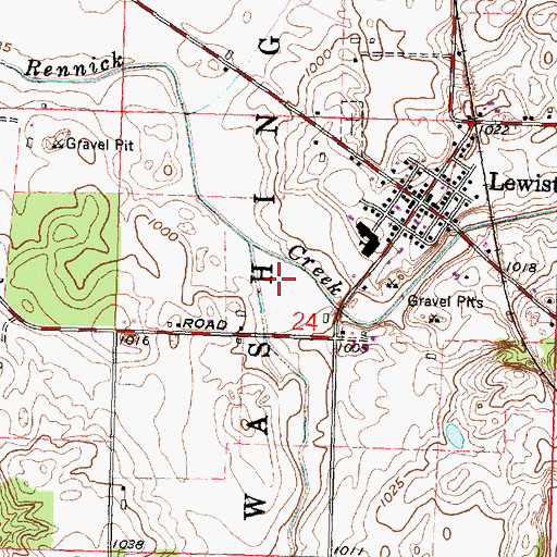 Topographic Map of Township of Washington, OH