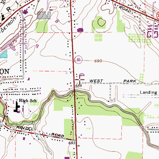 Topographic Map of City of Avon, OH