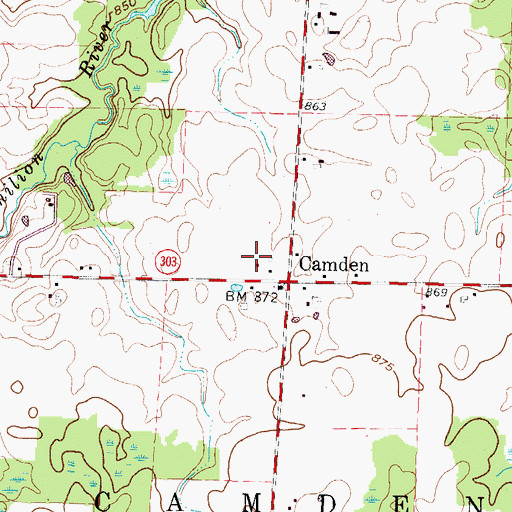 Topographic Map of Township of Camden, OH