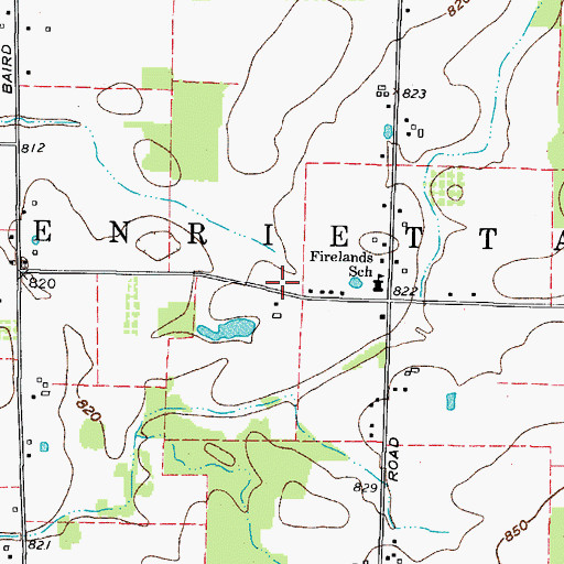 Topographic Map of Township of Henrietta, OH