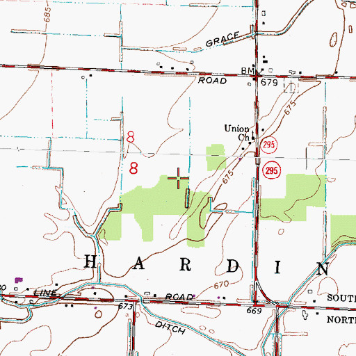 Topographic Map of Township of Harding, OH