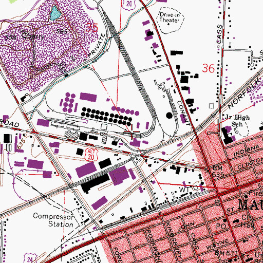 Topographic Map of City of Maumee, OH