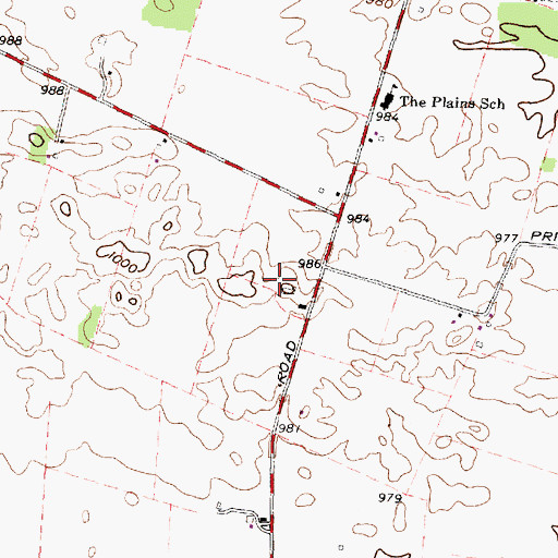 Topographic Map of Township of Fairfield, OH