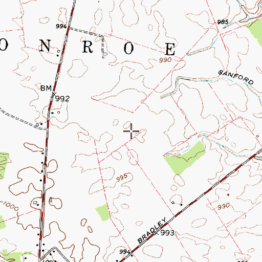 Topographic Map of Township of Monroe, OH