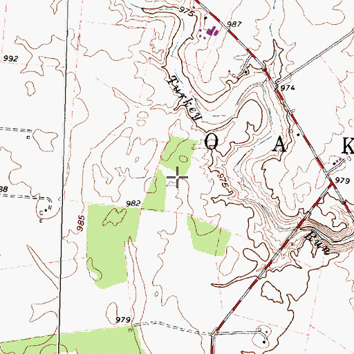 Topographic Map of Township of Oak Run, OH