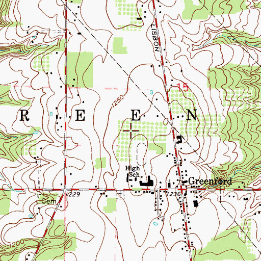 Topographic Map of Township of Green, OH