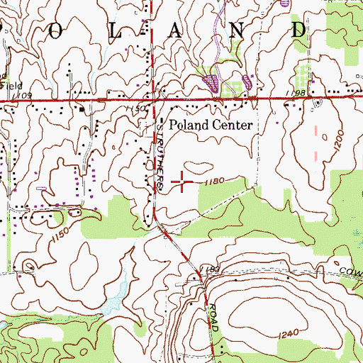 Topographic Map of Township of Poland, OH