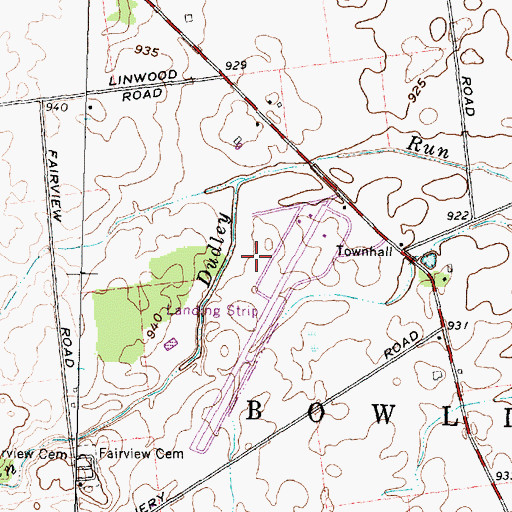 Topographic Map of Township of Bowling Green, OH