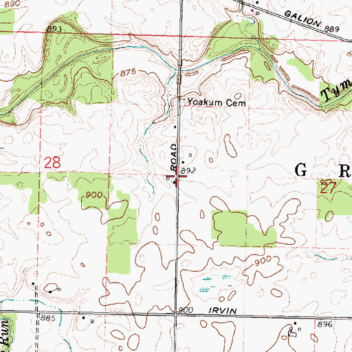 Topographic Map of Township of Grand, OH