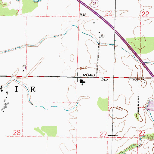 Topographic Map of Township of Grand Prairie, OH