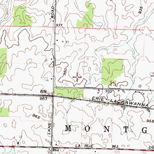 Topographic Map of Township of Montgomery, OH