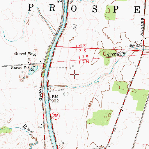 Topographic Map of Township of Prospect, OH