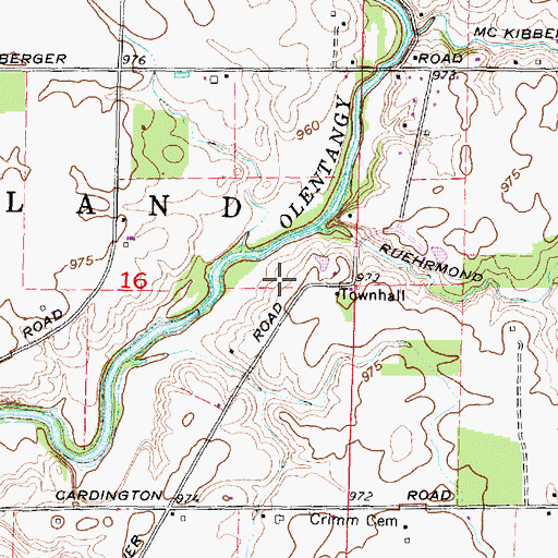Topographic Map of Township of Richland, OH