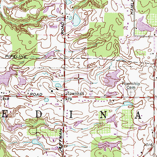 Topographic Map of Township of Medina, OH