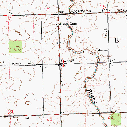 Topographic Map of Township of Black Creek, OH