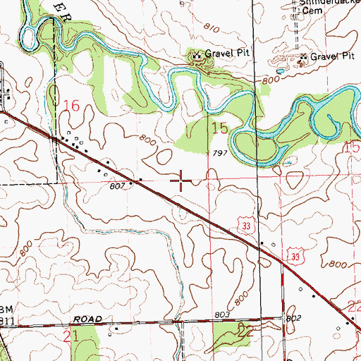 Topographic Map of Township of Dublin, OH