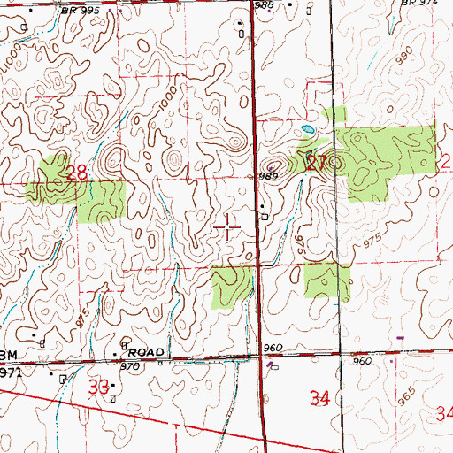 Topographic Map of Township of Granville, OH