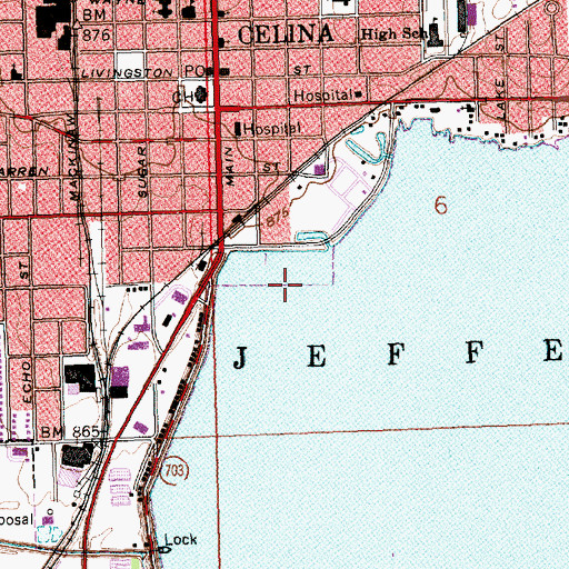 Topographic Map of Township of Jefferson, OH