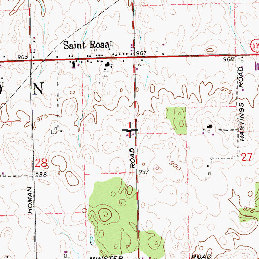 Topographic Map of Township of Marion, OH