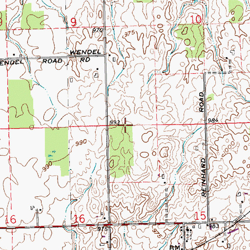 Topographic Map of Township of Recovery, OH