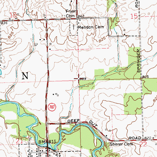 Topographic Map of Township of Union, OH