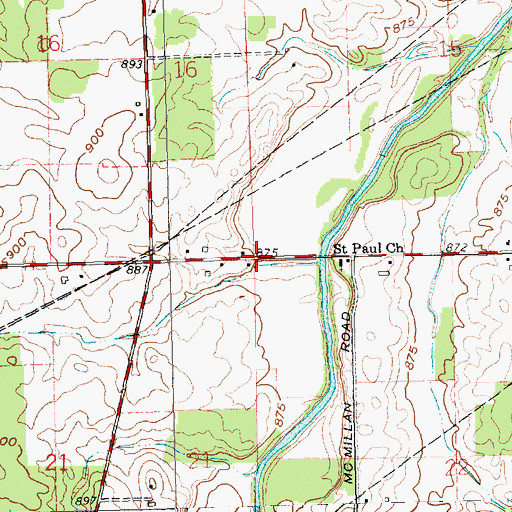 Topographic Map of Township of Washington, OH