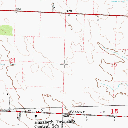 Topographic Map of Township of Elizabeth, OH