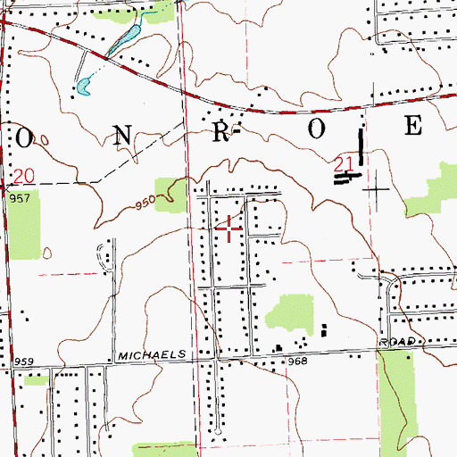 Topographic Map of Township of Monroe, OH