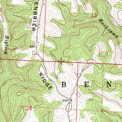 Topographic Map of Township of Benton, OH