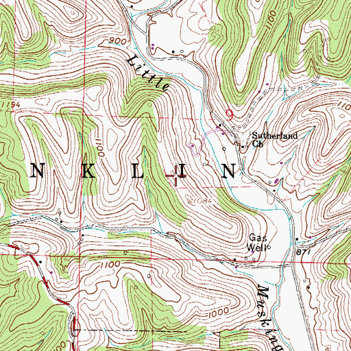 Topographic Map of Township of Franklin, OH