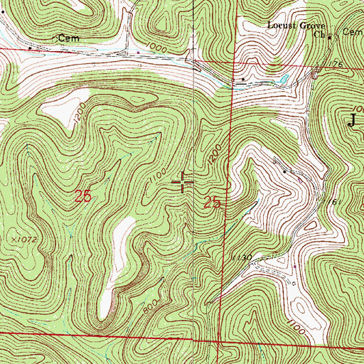 Topographic Map of Township of Jackson, OH
