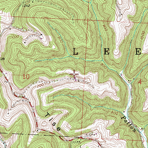 Topographic Map of Township of Lee, OH
