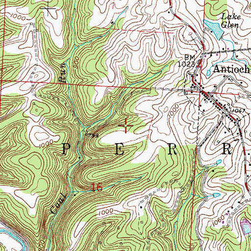 Topographic Map of Township of Perry, OH