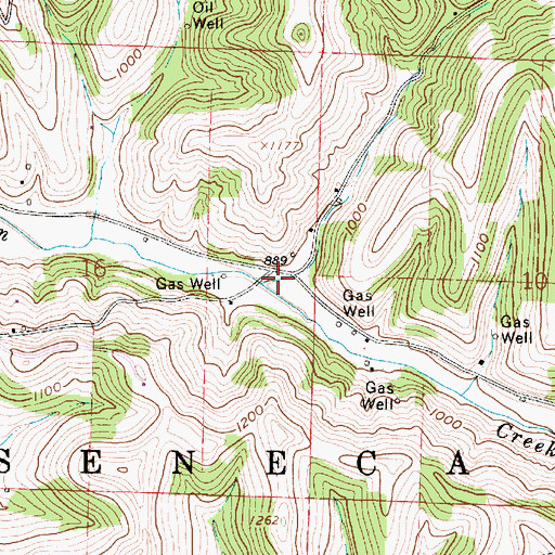 Topographic Map of Township of Seneca, OH