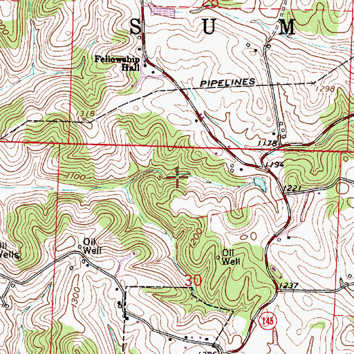 Topographic Map of Township of Summit, OH
