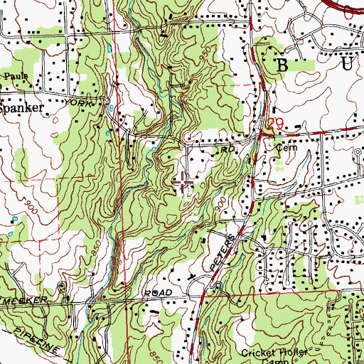 Topographic Map of Township of Butler, OH