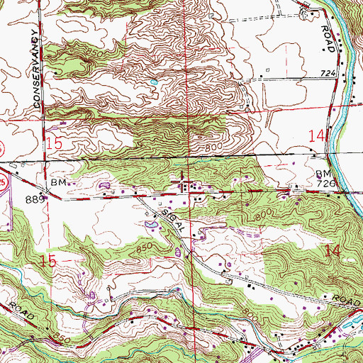 Topographic Map of Township of German, OH