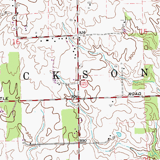 Topographic Map of Township of Jackson, OH