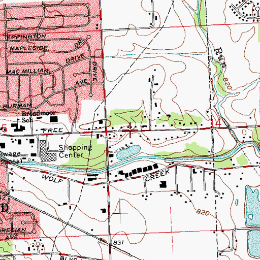 Topographic Map of Township of Madison (historical), OH