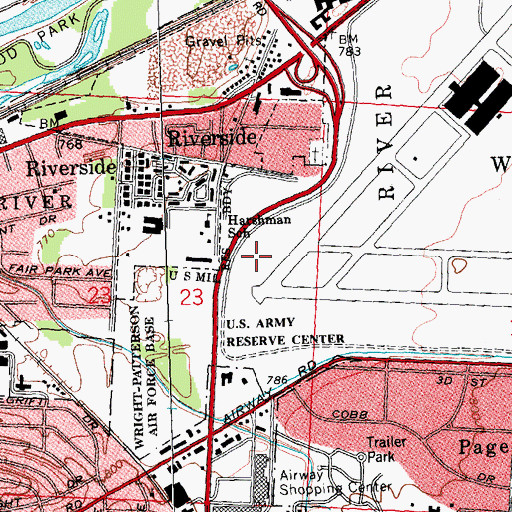 Topographic Map of Township of Mad River, OH