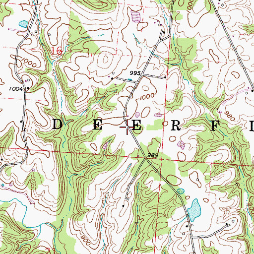 Topographic Map of Township of Deerfield, OH