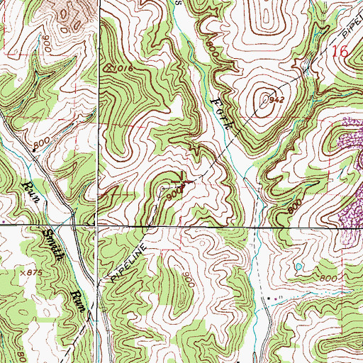 Topographic Map of Township of Homer, OH
