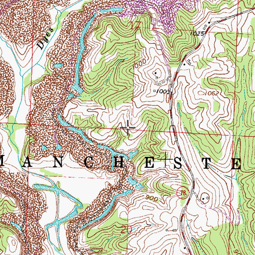 Topographic Map of Township of Manchester, OH