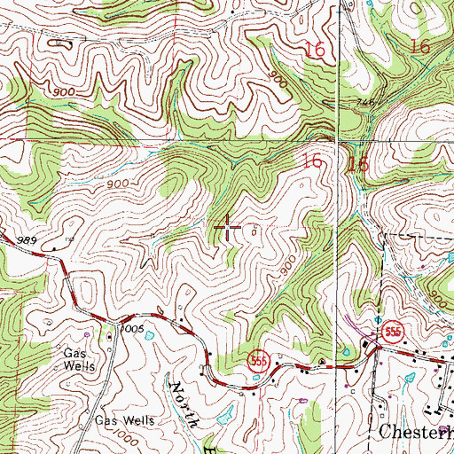 Topographic Map of Township of Marion, OH